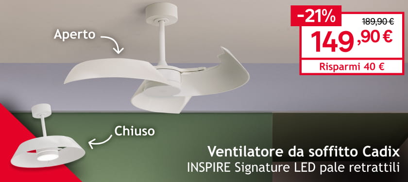 Ventilatore da soffitto Cadix pale retrattili 149,90 €