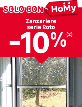 Solo con Homy. Zanzariere serie Roto -10%
