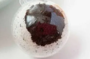 Press coffee into this — then drop it in your bath