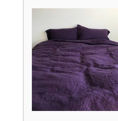 Aubergine Linen Flat Sheet