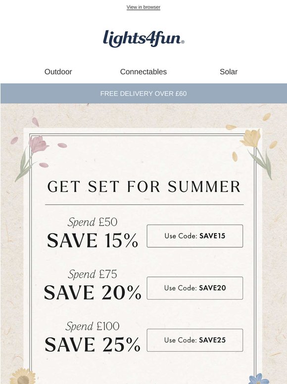 RE: Up to 25% OFF awaits