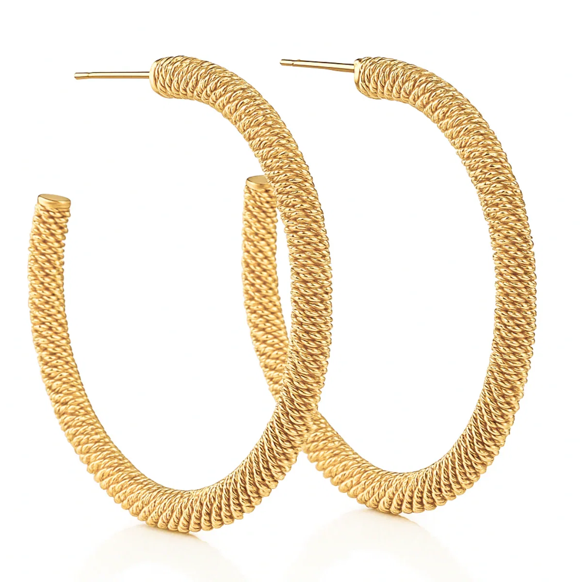 Image of Lou Large Mesh Hoop Earring