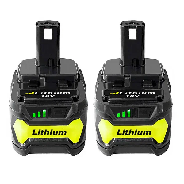 For Ryobi 18V 5.0Ah Battery Replacement | P108 One Plus Lithium Battery 2 Pack