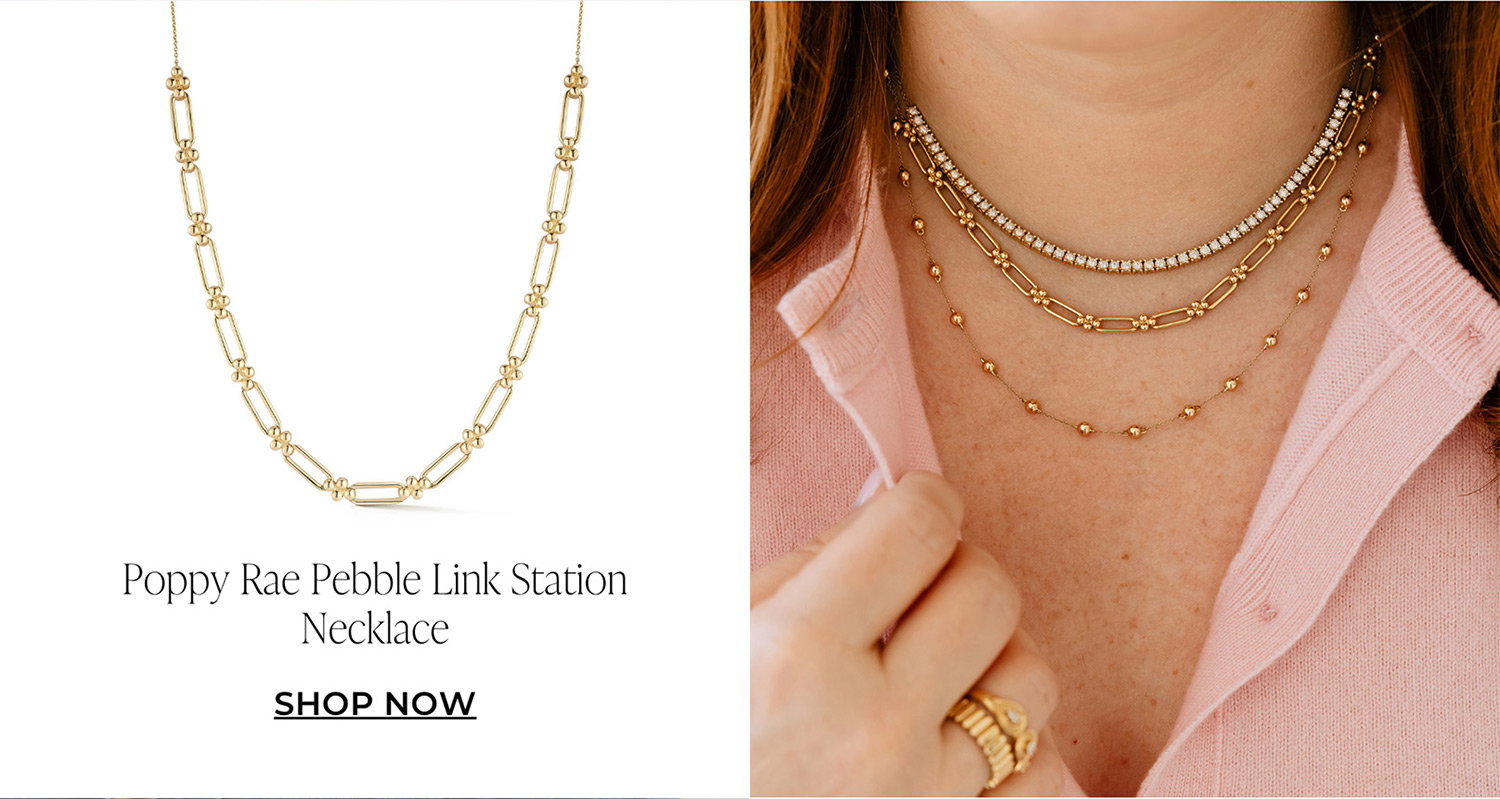 Poppy Rae Pebble Link Station Necklace | SHOP NOW