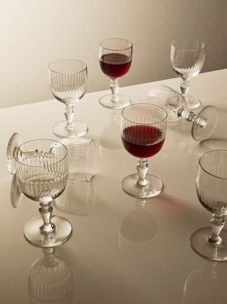 Late-19th-Century Baccarat Renaissance Crystal Wine Glasses (Set of 18)
