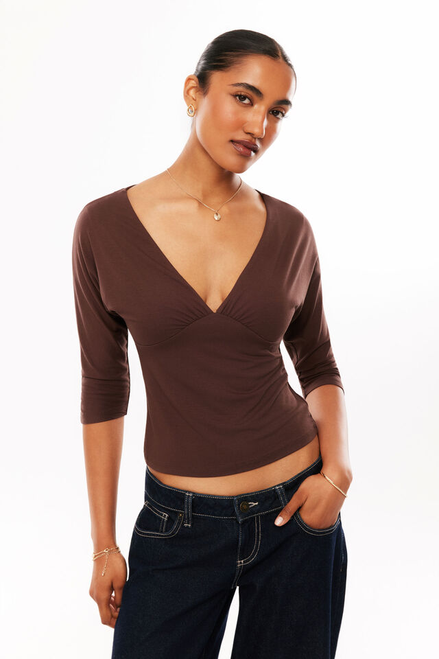 Soft Gabriel 3/4 Sleeve Top $22.50