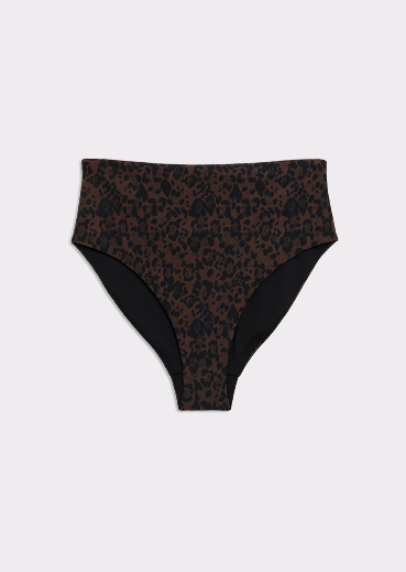 High Waist Bikini Bottom Dark Leo