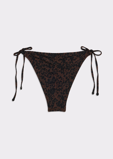 Tie Triangle Scrunch Bikini Bottom Dark Leo