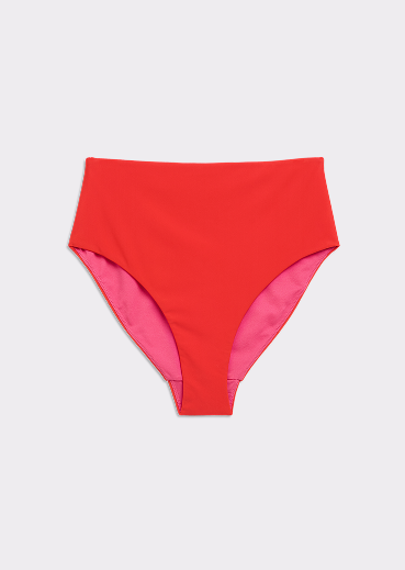 High Waist Bikini Bottom Red