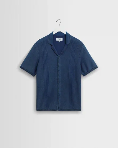 Ivy - Washed Blue Cotton Knitted Shirt