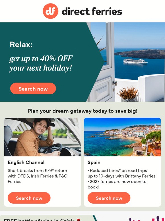 Relax: get up to 40% OFF your next holiday!