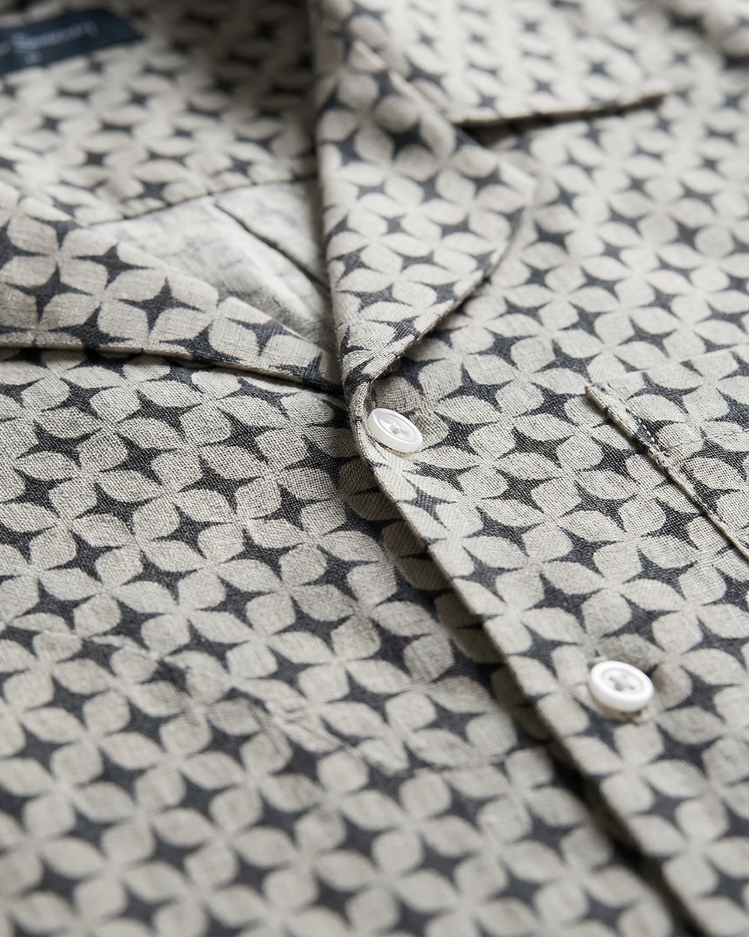 marvao grey linen fabric detail