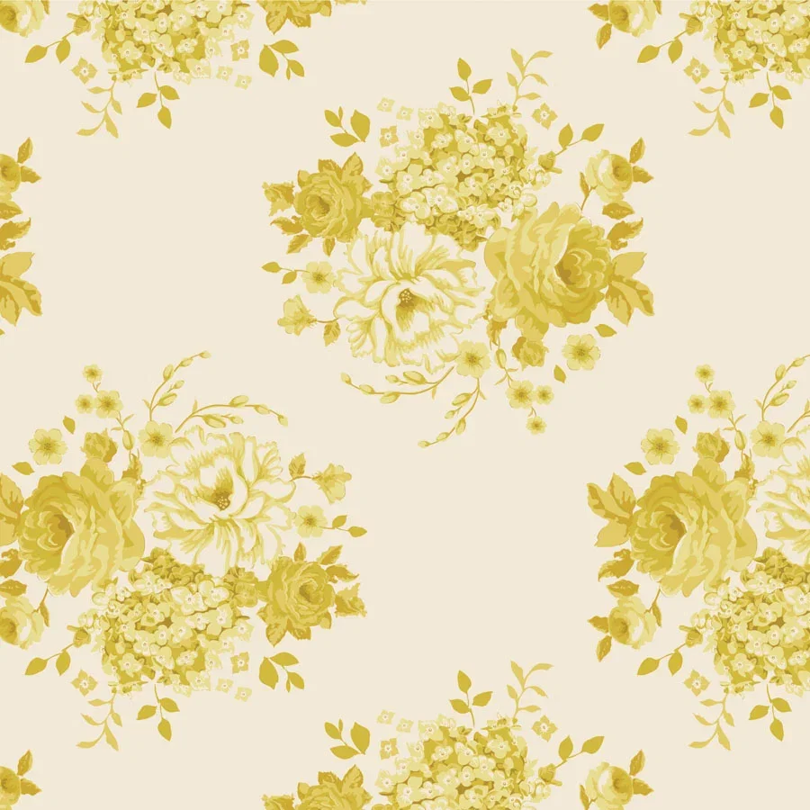Image of Tilda 110 Sunday Brunch Mia Sour Yellow Fabric Yellow 110cm