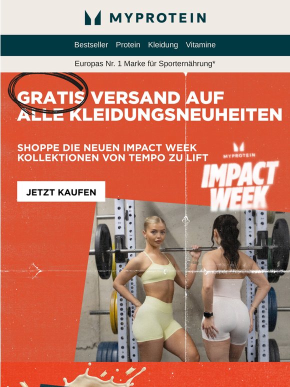 GRATIS Versand auf ALLE Kleidungsneuheiten 🏋️