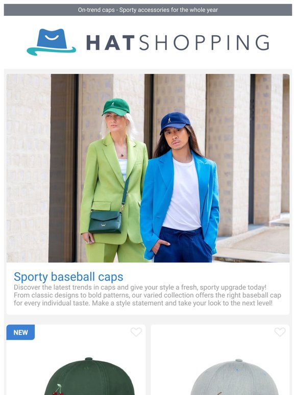 Sporty baseball caps 🧢 Explore the range now