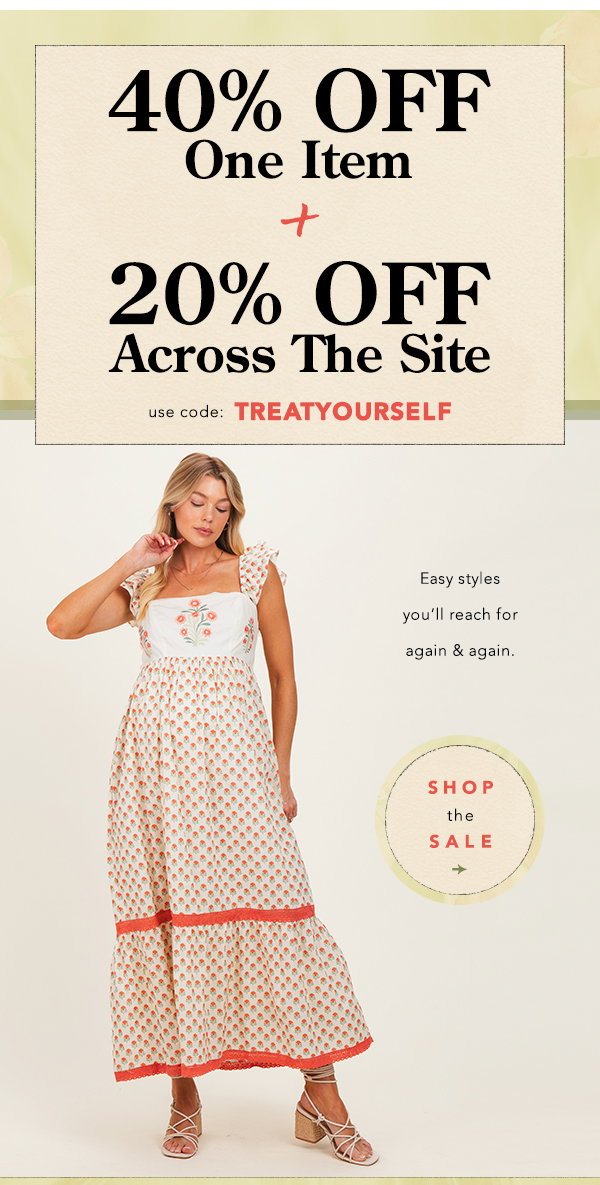 40% Off One Item & 20% Off Today