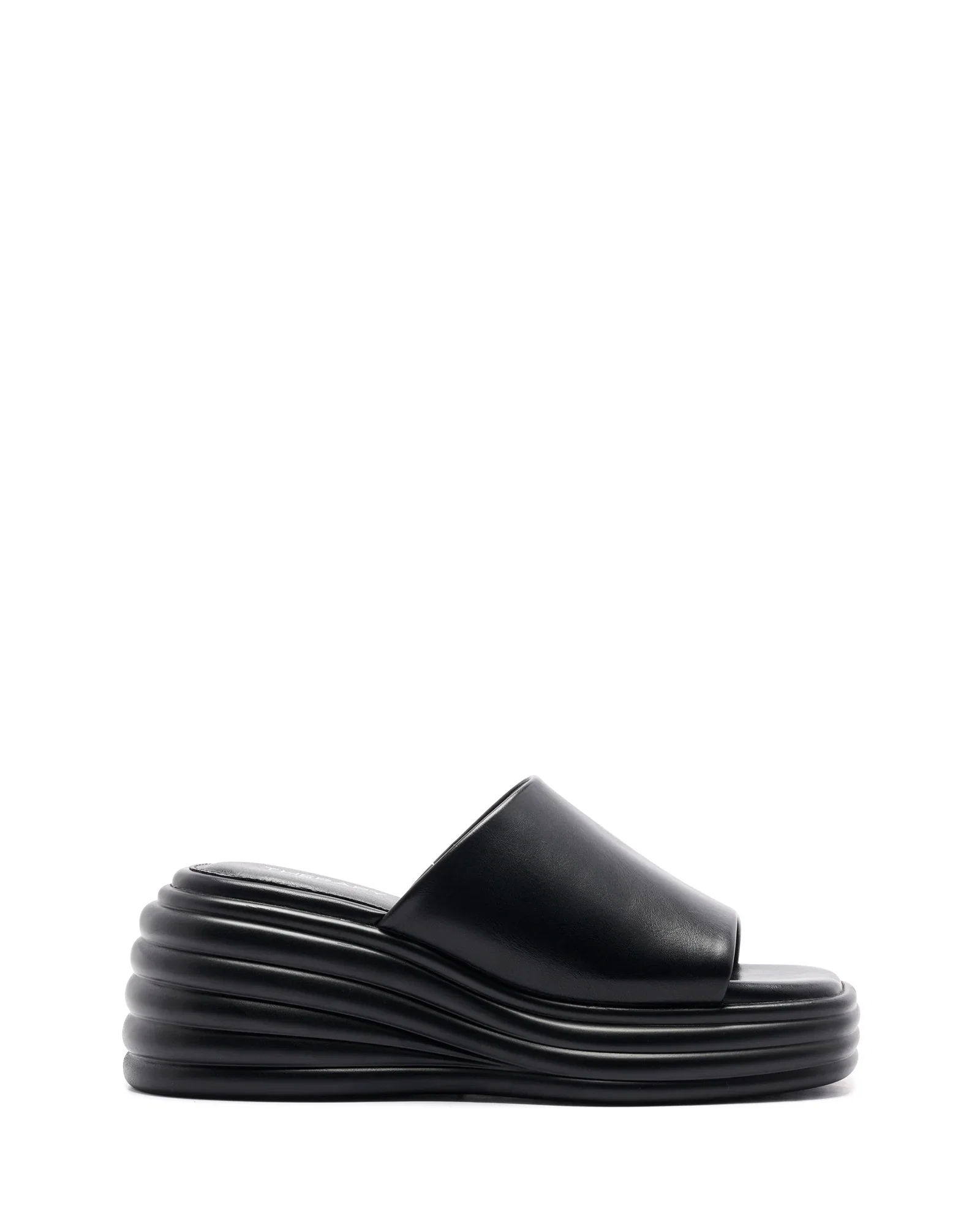 Image of Flaunt Wedge Sandal Black