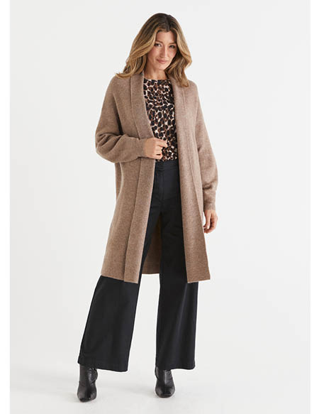 Brushed Longline Cardigan