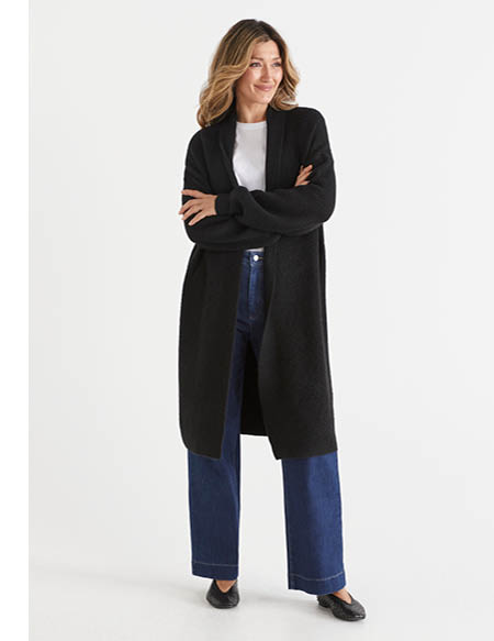 Brushed Longline Cardigan