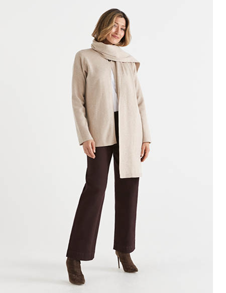 Soft Drape Scarf Coatigan