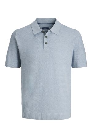 Jack and Jones JPRBLURILEY KNIT POLO SS SN ashley blue/twist