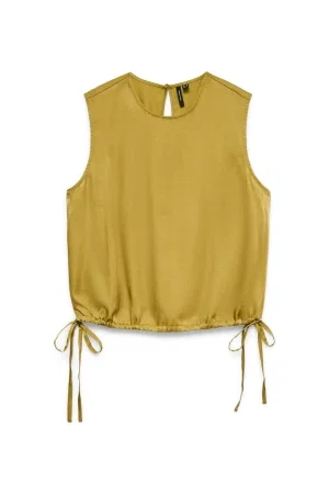 Vero Moda VMMIRA SL SHORT TOP WVN willow