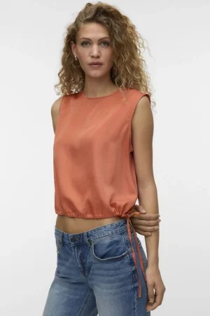 Vero Moda VMMIRA SL SHORT TOP WVN langoustino