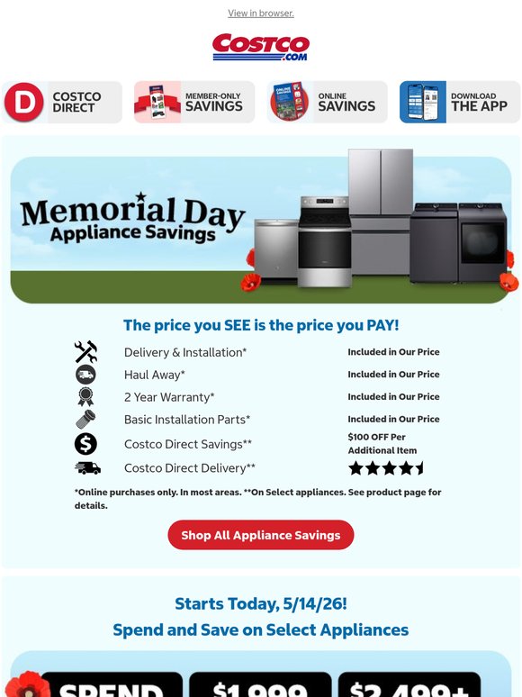 Save Big on LG, Samsung, and Whirlpool Appliances!