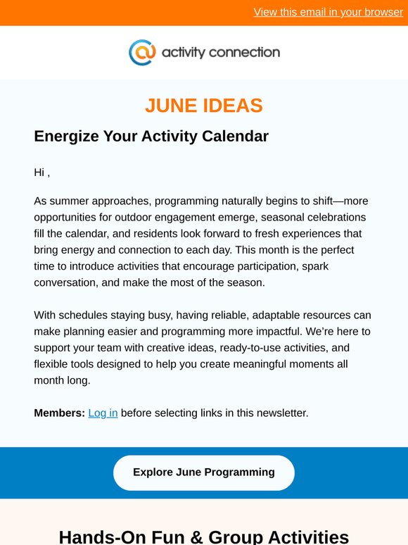 Ready for June? Here's Your Activity Inspiration