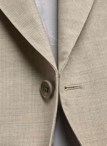 Italian Puppytooth Suit Jacket – Taupe