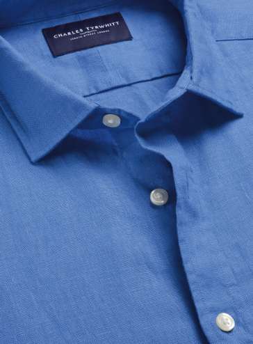Pure Linen Shirt – Cornflower Blue