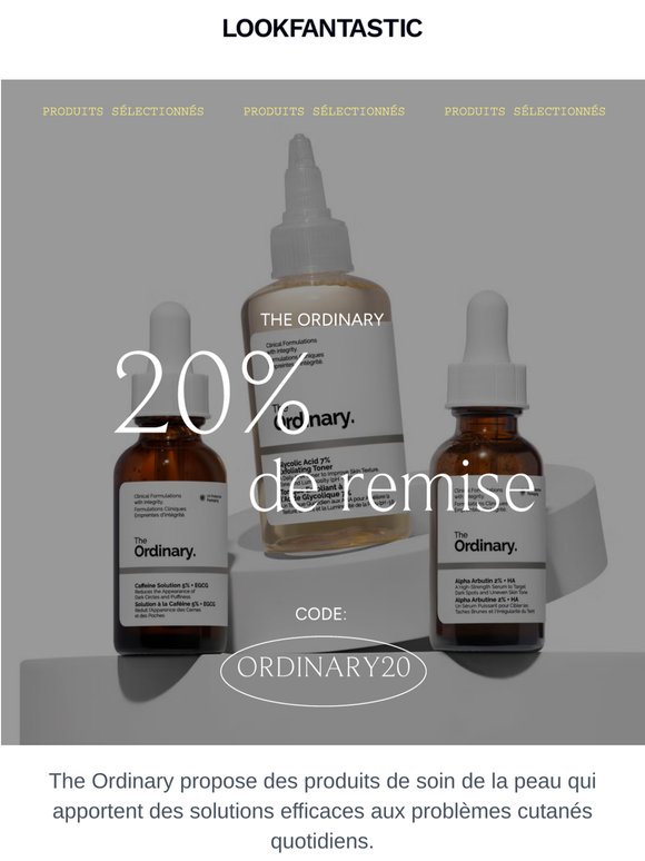 The Ordinary 20% de remise