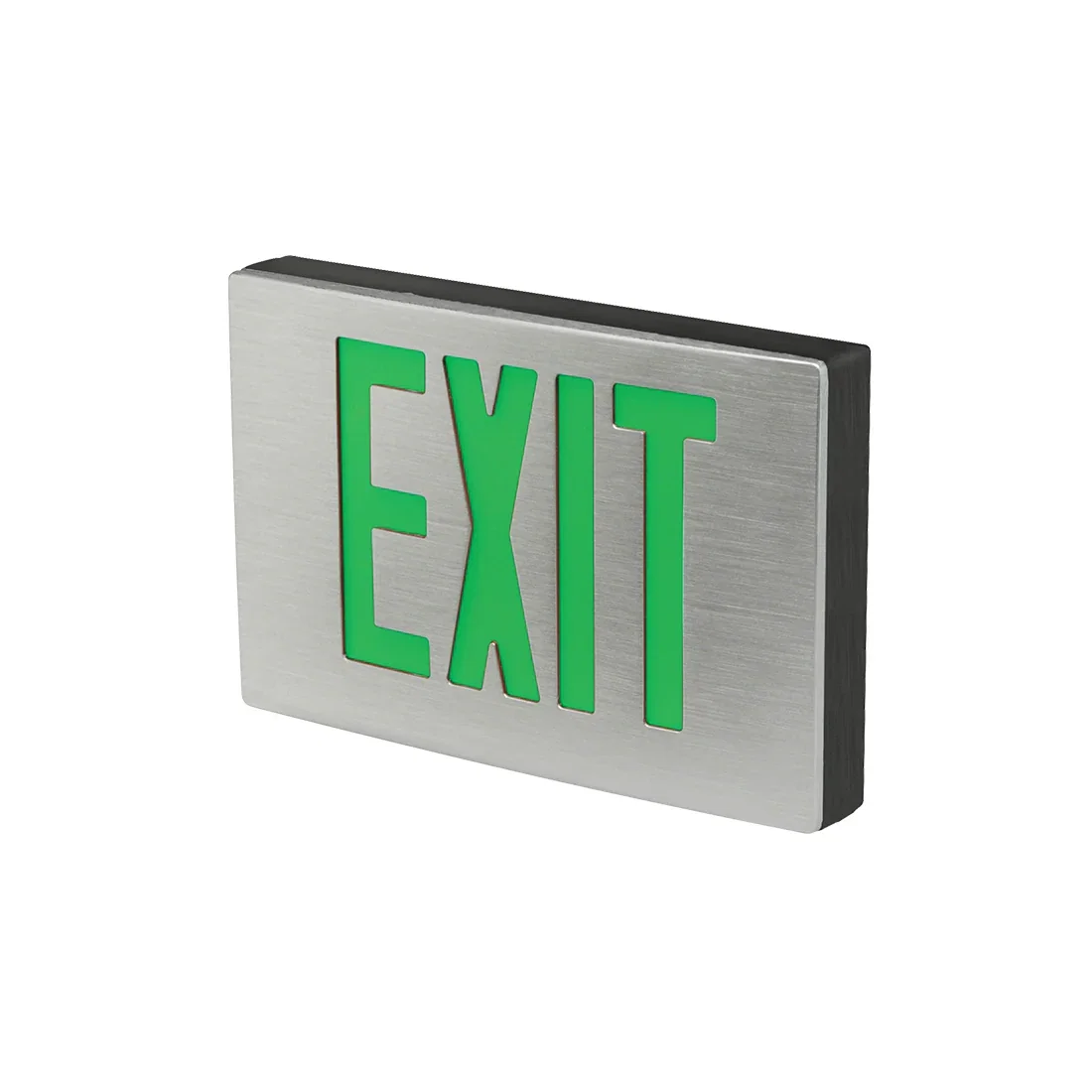 Image of C-Lite LED Aluminum Exit Sign | Single or Double Face | Green or Red Letters | AC Only or Battery Backup | With or Without Self-Test