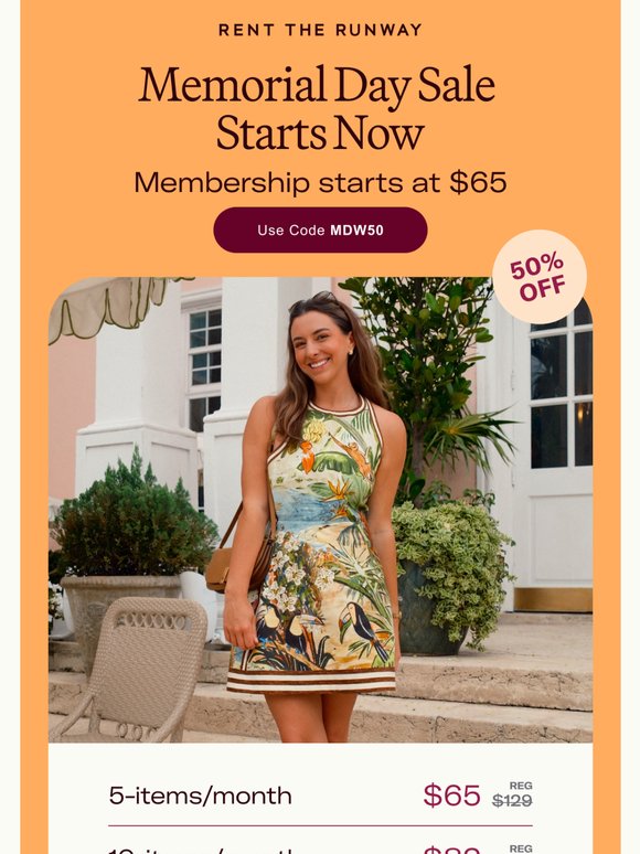 Memorial Day Sale Starts Now