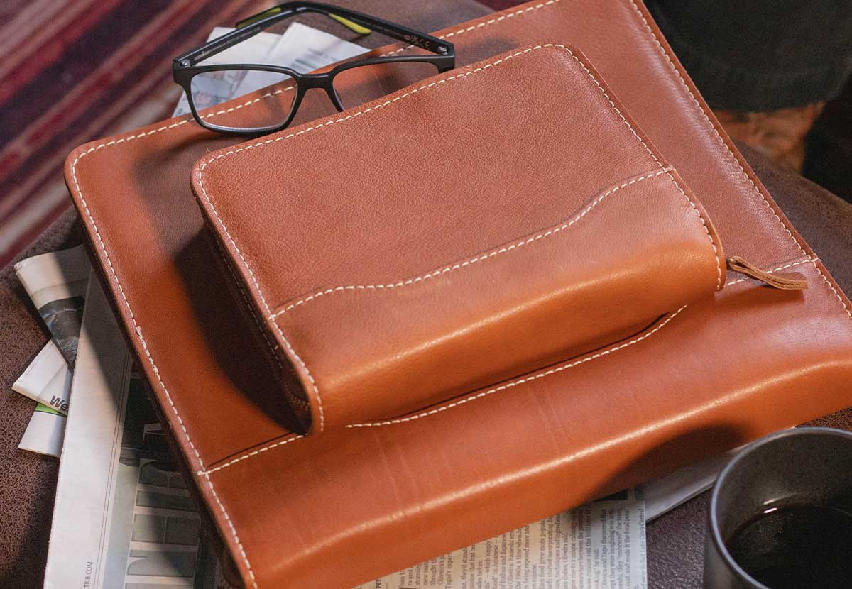 Colt Leather Zipper Covers.