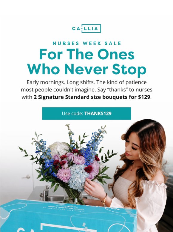 Know a nurse? They deserve flowers 💐