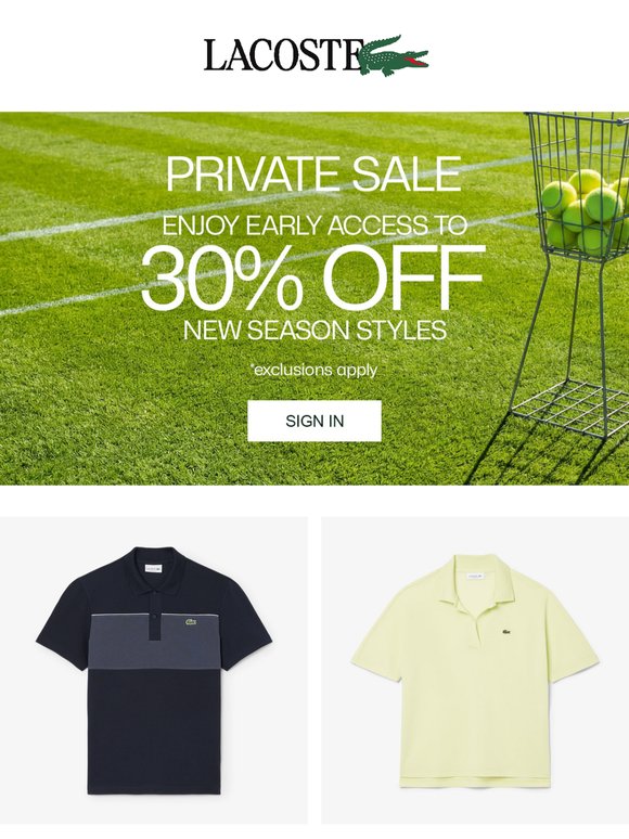 Early Access: Private Sale is LIVE.