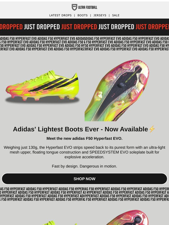 NEW: The adidas F50 Hyperfast 'Too Light' Pack has landed⚡️