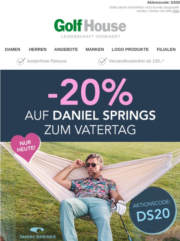 Nur heute -20% auf Daniel Springs