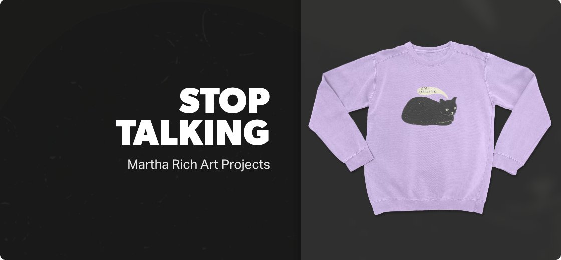 Stop Talking — 1566 / Pullover Crewneck / orchid