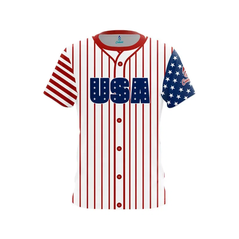 Image of USA Baseball Semi-Custom CoolWick Bowling Jersey