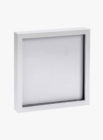 10" x 10" 3D Box Photo Frame - White