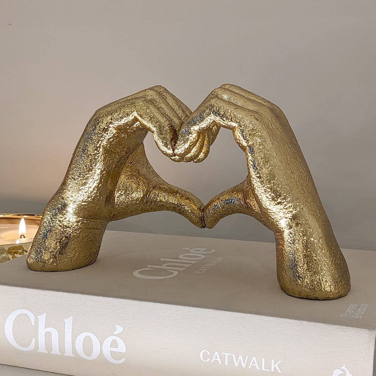 Gold Heart Hands Ornament