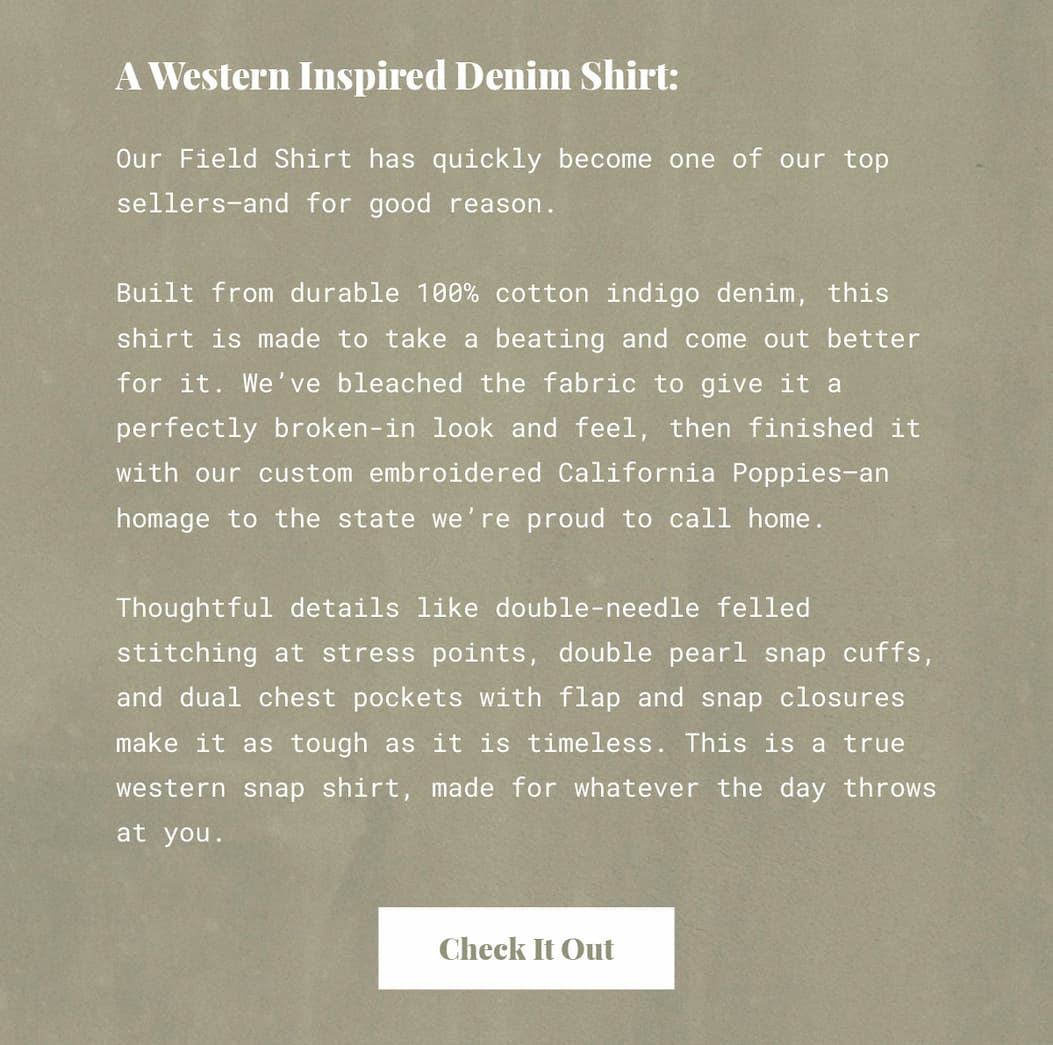 Field Denim Shirt