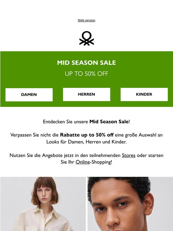 Entdecken Sie die Mid Season Sale: up to 50% off