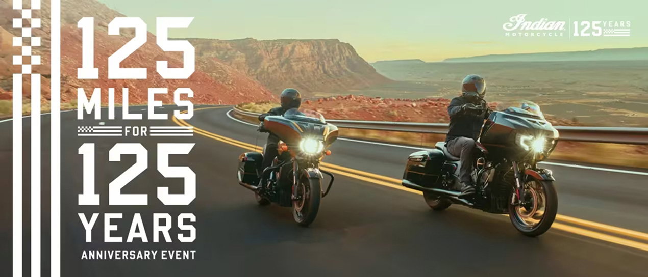 Indian Motorcycles: 125 miles for 125 years Anniversary Event