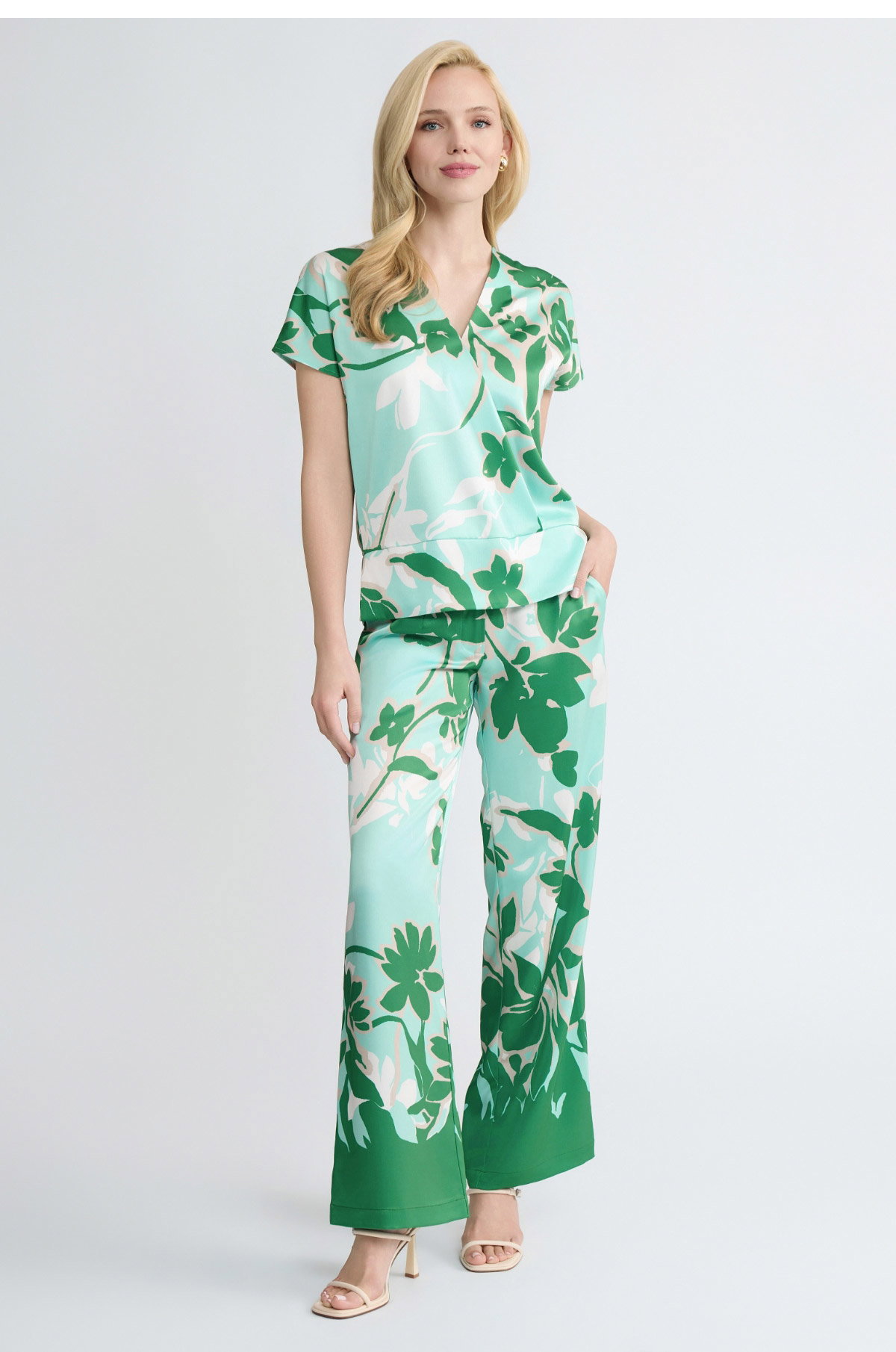 Floral Printed Crepe de Chine Top