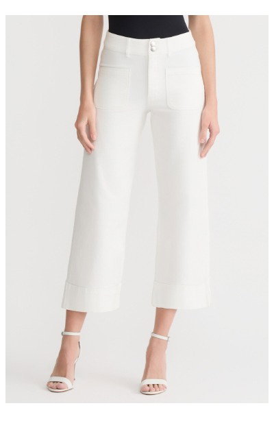 Family Savvy Cropped Wide-Leg Jeans