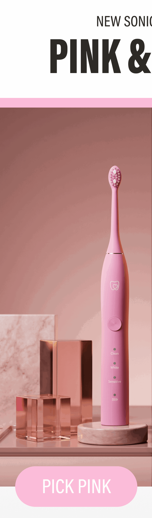 Sonic One Electric Toothbrush - Pink