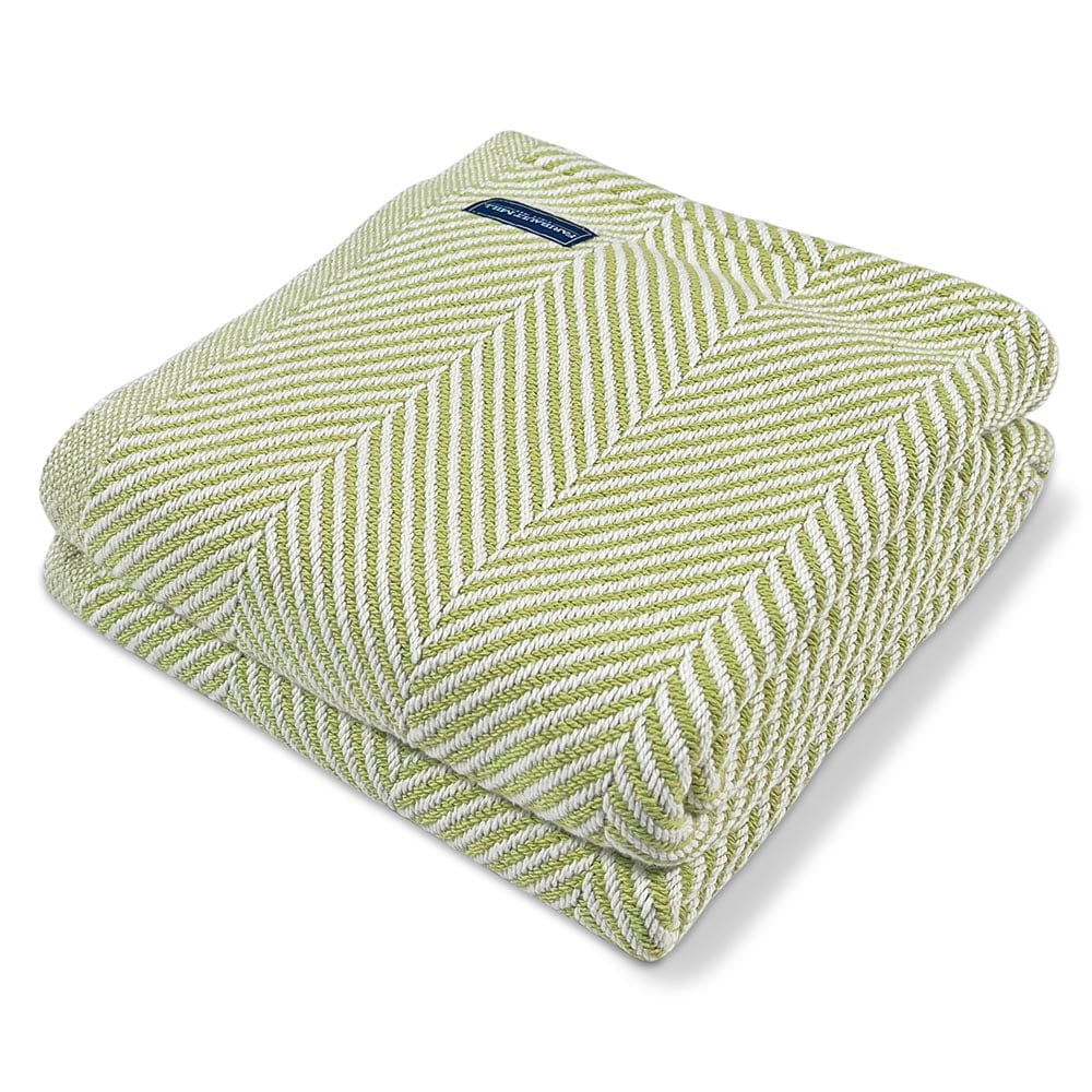 Image of Monhegan Cotton Throw Without Fringe - Apple Green
